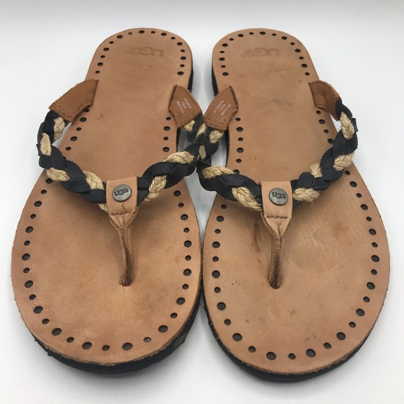 ugg braided flip flops